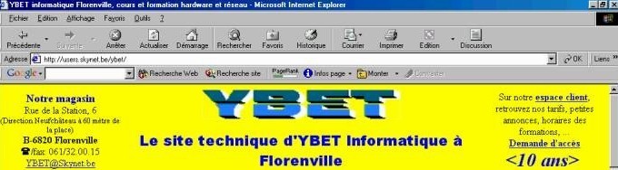 Page Internet Explorer