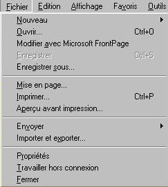 Menu Fichier