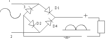 Rectification by bridge of diode