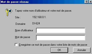 mot de passe Routeur DLINK